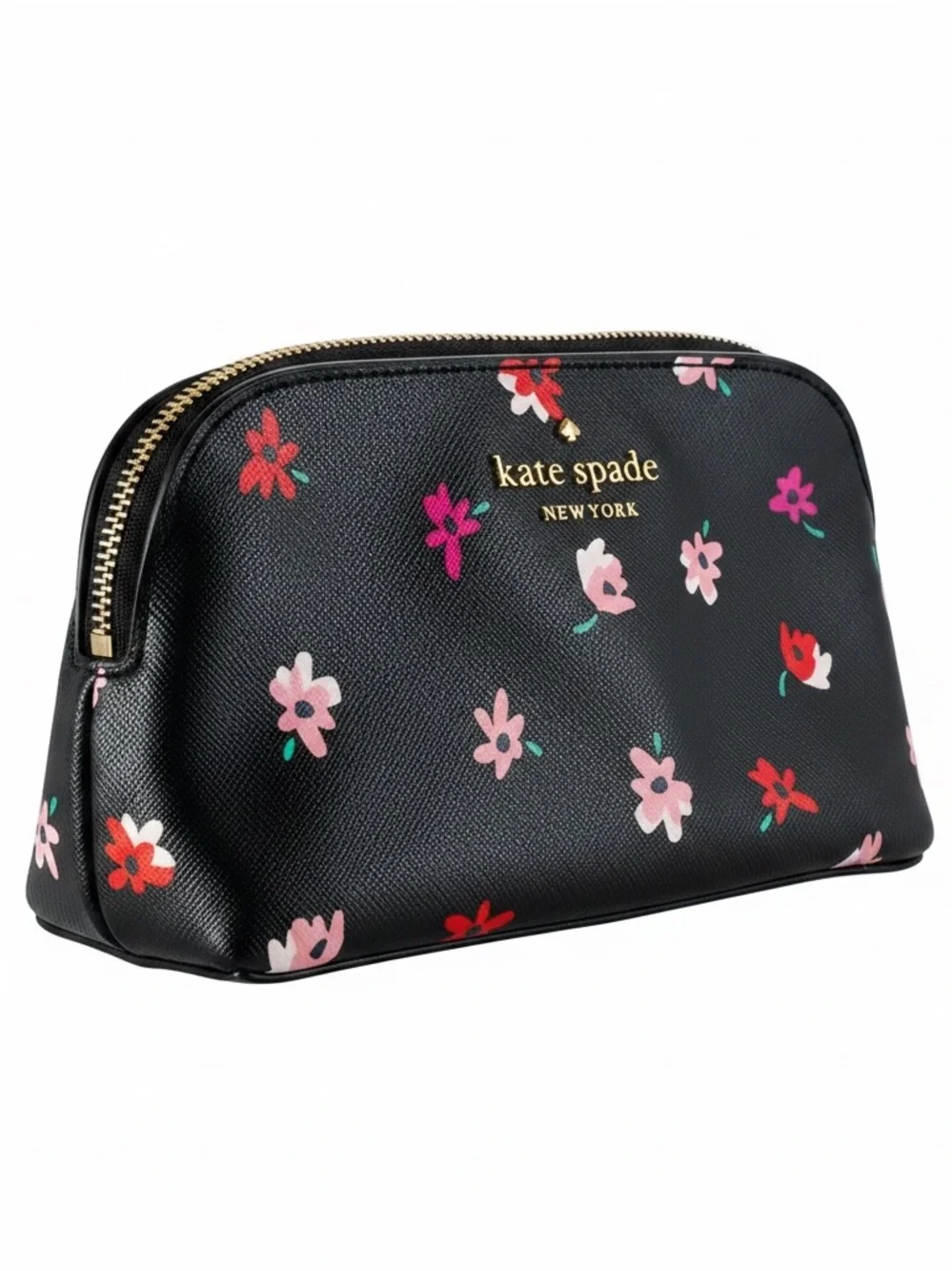 kate spade Black Floral Zip Cosmetic Pouch